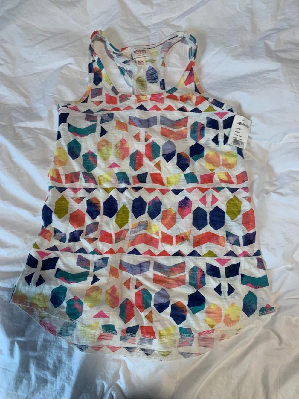 Mossimo Supply Co. Multicolor Geometric Racerback Tank